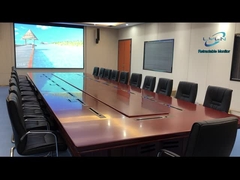 Der motorisierte einziehbare Monitor, der mit Konferenz-Diskussions-Einheit integriert, Mikrofon ist einziehbar