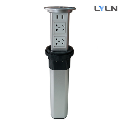 Anti Collision Motorized Retractable Table Socket With Wireless Charger